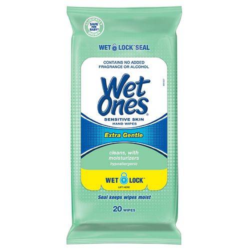 Order Wet Ones Travel Pack Wipes Sensitive Skin - 20.0 ea food online from Walgreens store, Boulder on bringmethat.com