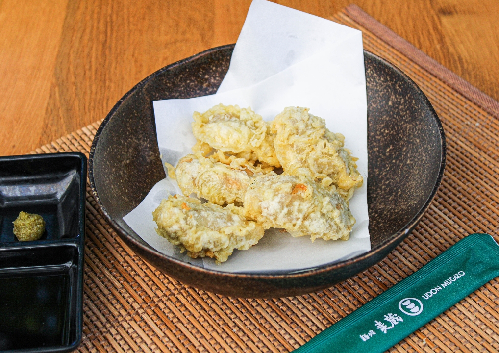 Order GYOZA TEMPURA (5pc)* food online from Udon Mugizo San Jose store, San Jose on bringmethat.com