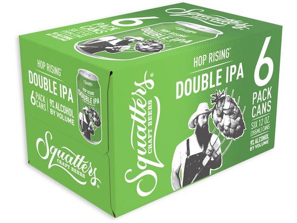 Order Squatters Hop Rising Double IPA - 6x 12oz Cans food online from Goody Goody Liquor store, Addison on bringmethat.com