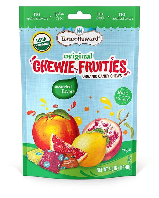 Order Torie & Howard Chewie Fruities Organic Candy Chews Assorted Flavors (4 oz) food online from Rite Aid store, Eugene on bringmethat.com