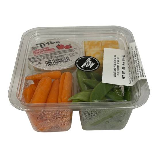 Order Carrot Snap Peas Cheese & Red Pepper Hummus Dip (8 oz) food online from Safeway store, Turlock on bringmethat.com