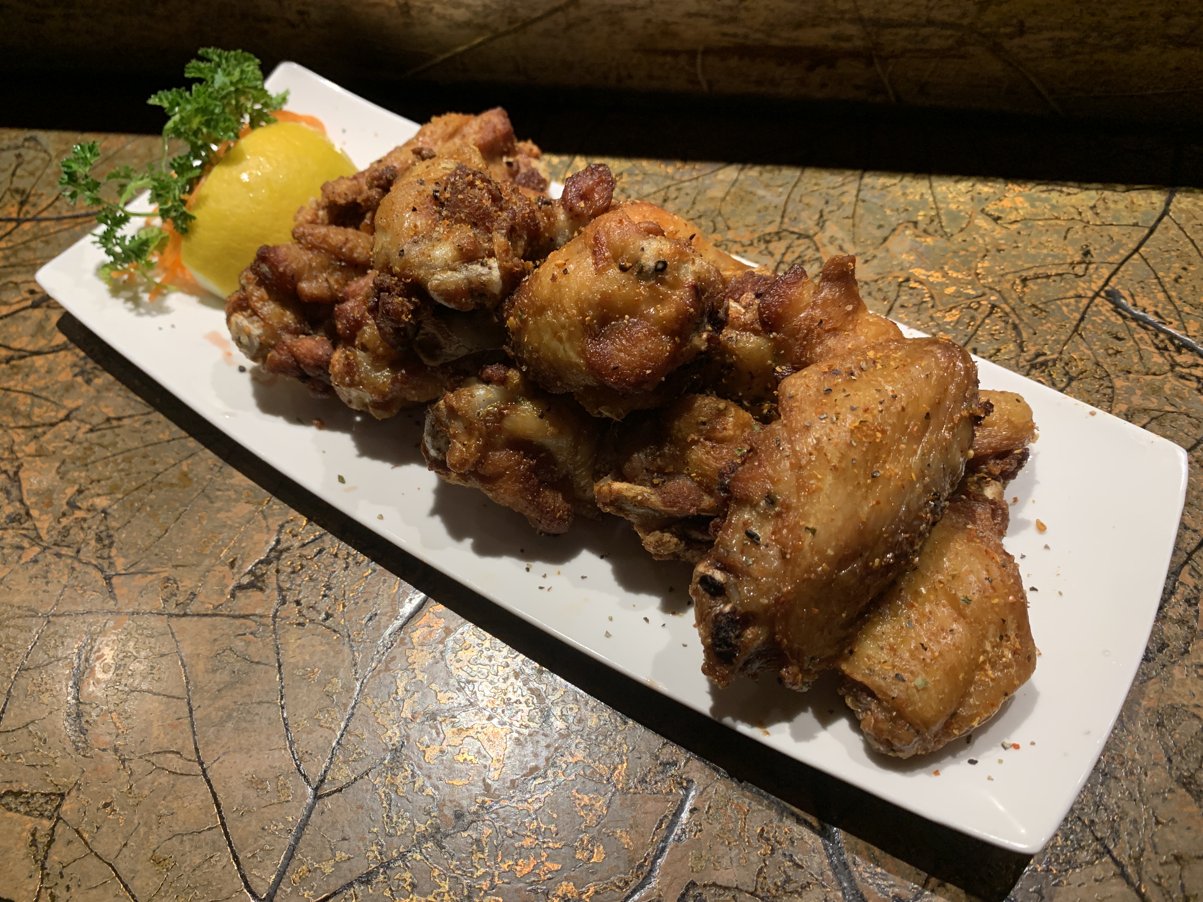Order Salt and Pepper Wings (K-55) food online from Blue Fin Sushi store, San Francisco on bringmethat.com