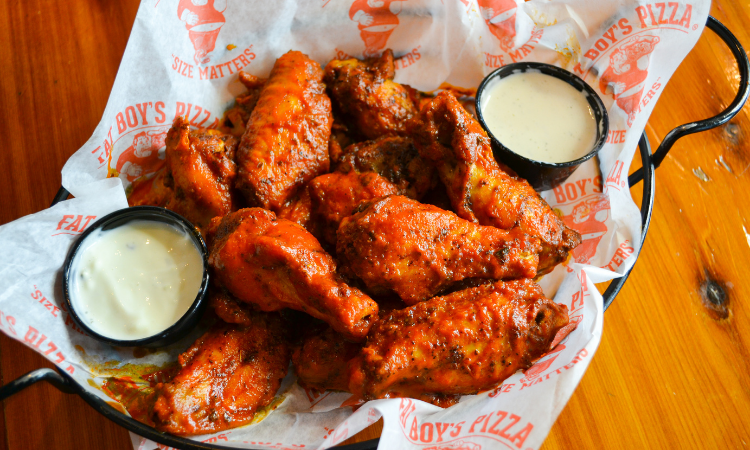 Order 12 Wings food online from Fat Boy Pizza store, Metairie on bringmethat.com