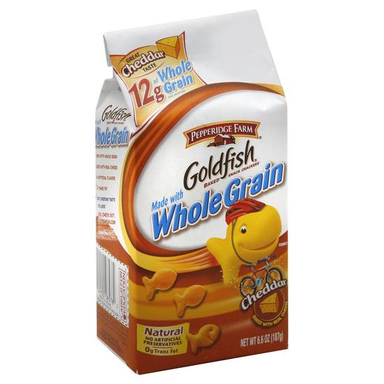 Order Goldfish Baked Snack Crackers with Whole Grain Cheddar (6.6 oz) food online from Rite Aid store, Yamhill County on bringmethat.com