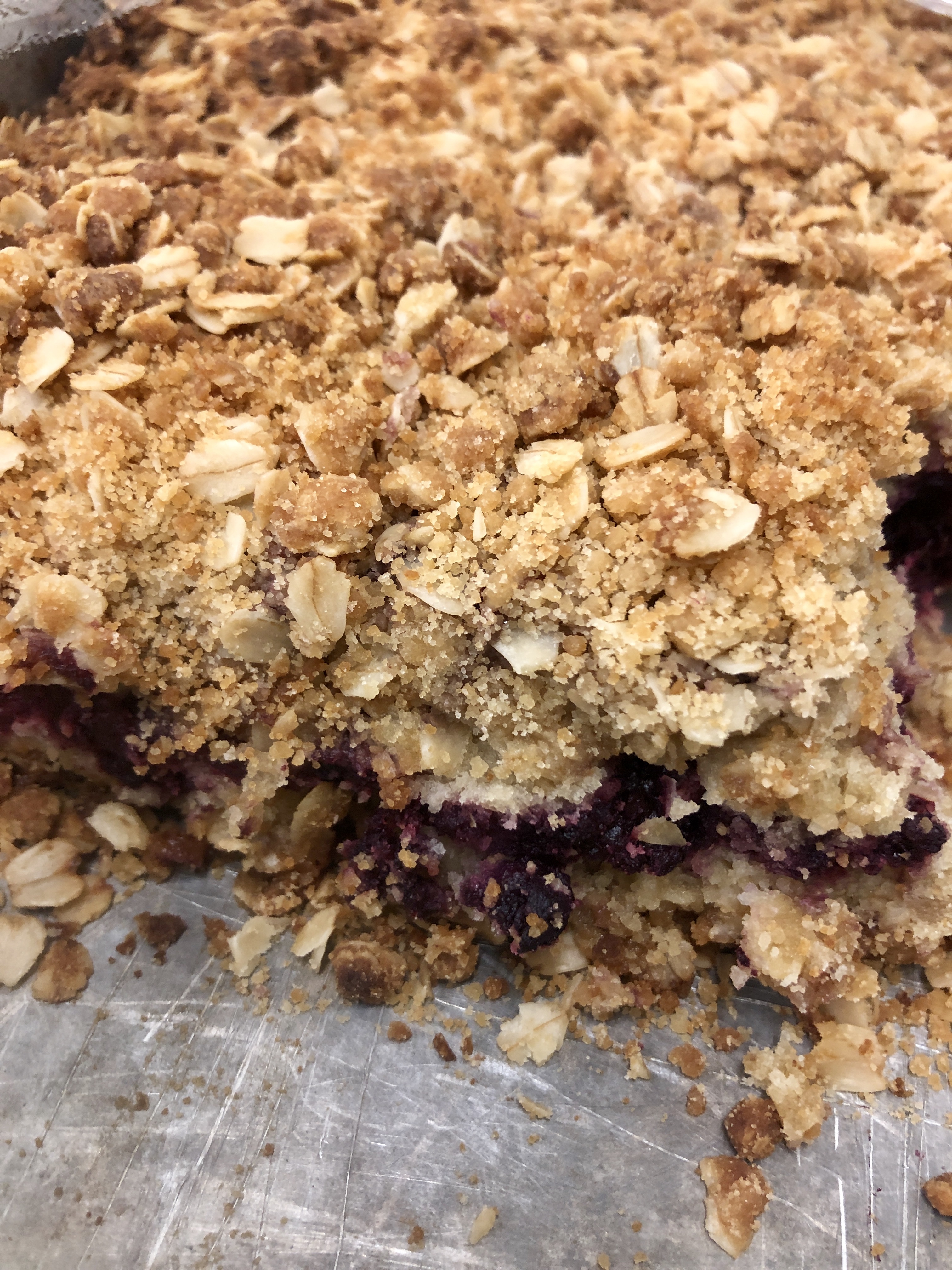 Order Blackberry Crumble Coffee Cake food online from Barry Espresso Bakery & Deli store, Eugene on bringmethat.com
