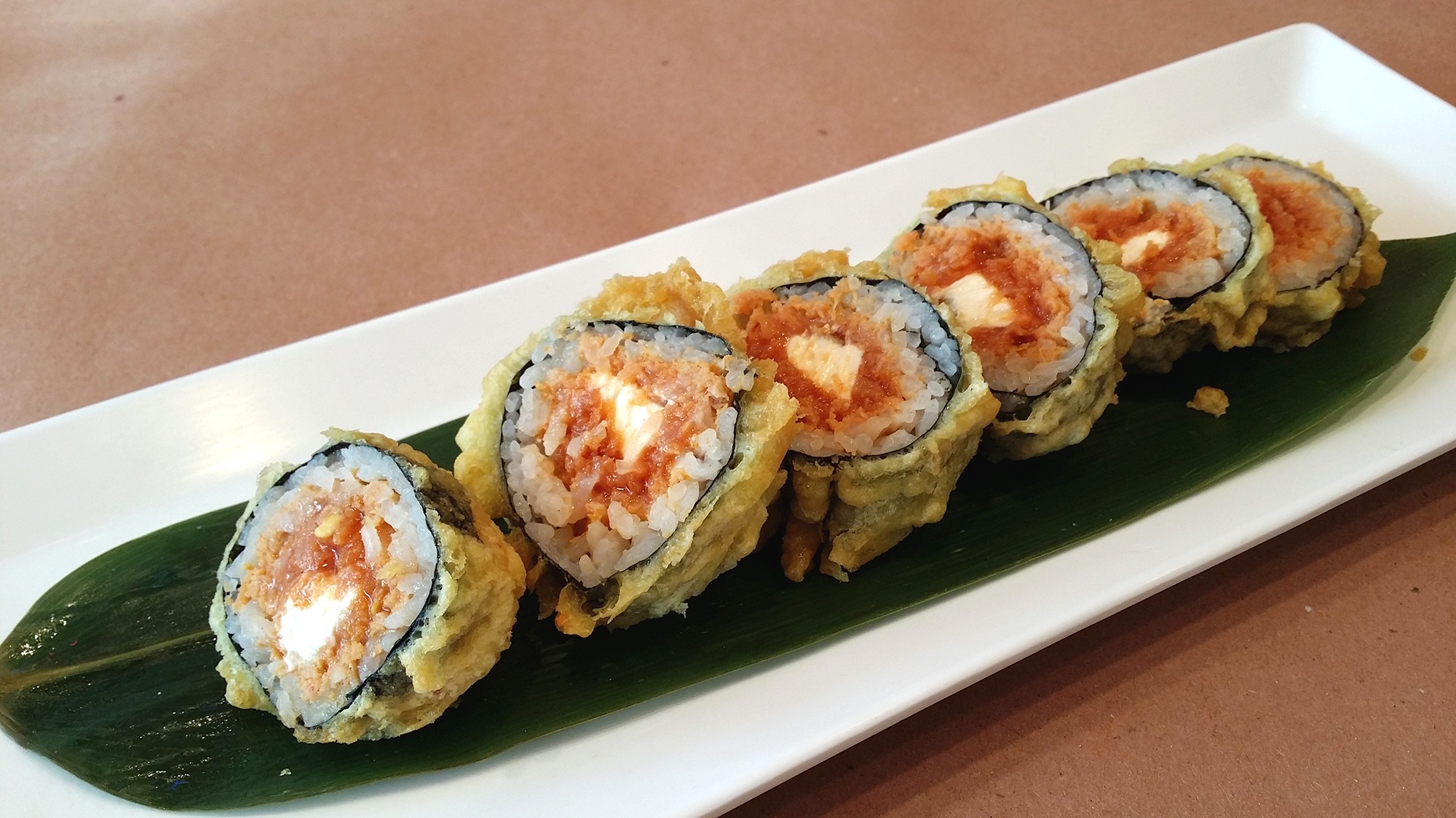 Order DR2. Spicy Cream Roll food online from Hoshi Sushi store, Fullerton on bringmethat.com
