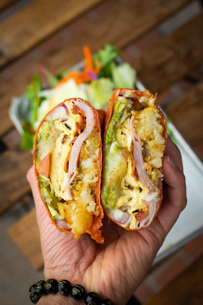 Order Breakfast Burrito food online from The Flinderstreet Cafe store, Chino on bringmethat.com