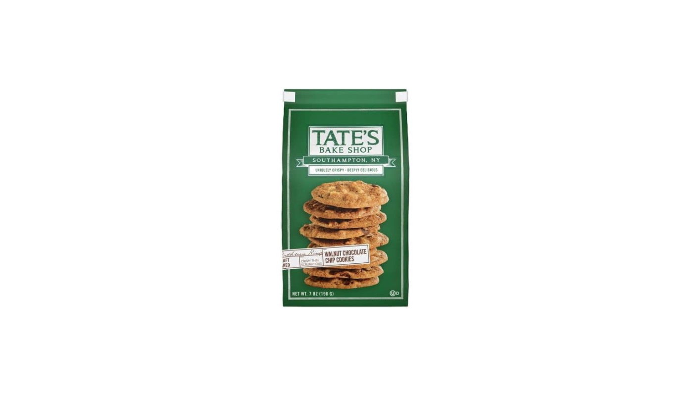 Order Tate's Bake Shop Walnut Chocolate Chip Cookies 7 oz. food online from Luv Mart store, Santa Cruz on bringmethat.com