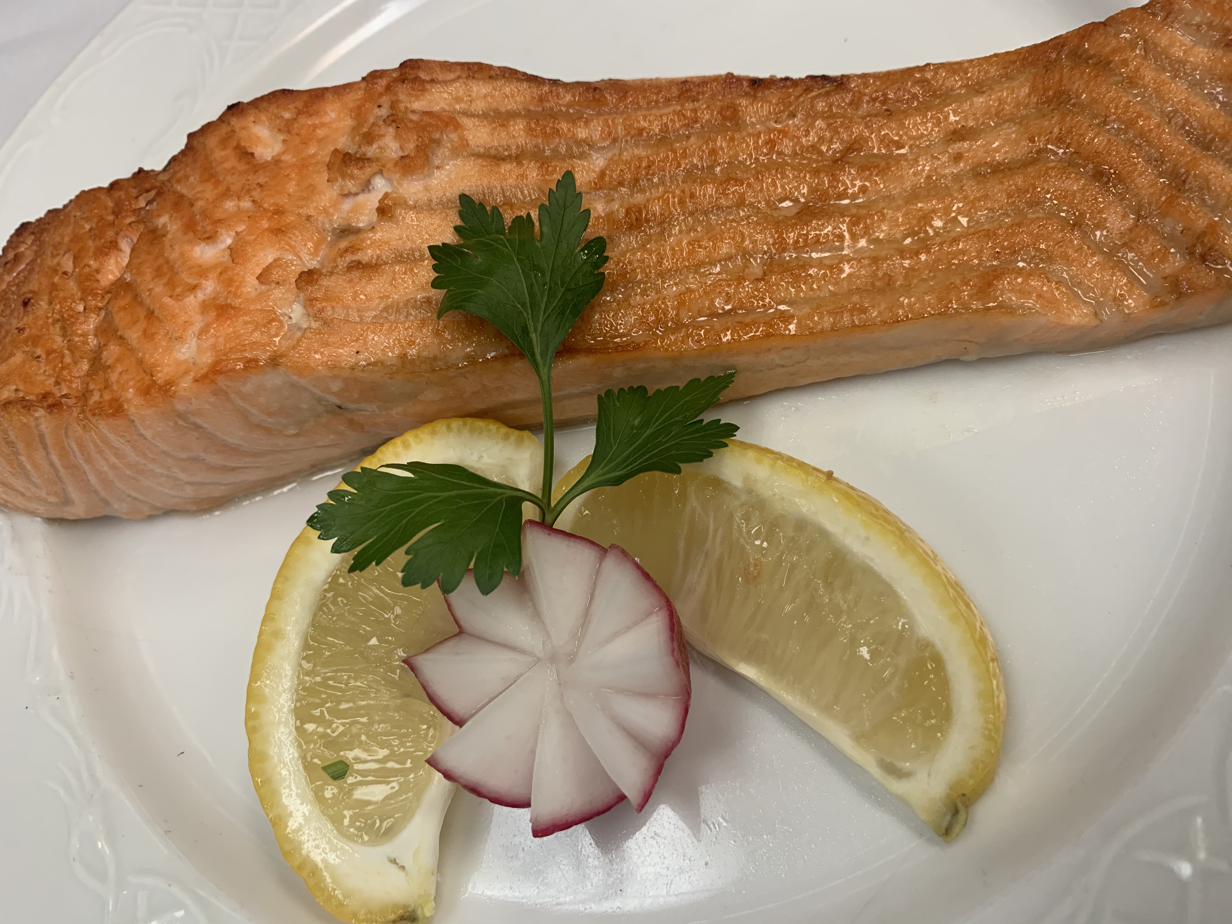 Order broiled salmon food online from Galleria Restaurant store, westbury on bringmethat.com