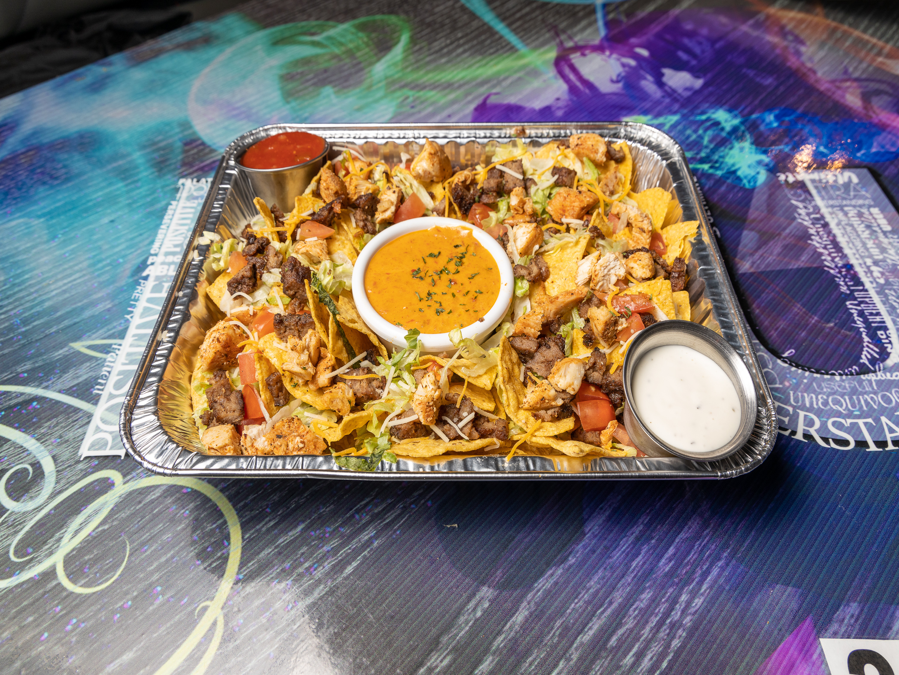 Order Big Dumb Nachos food online from Plush Bar And Grill store, Houston on bringmethat.com