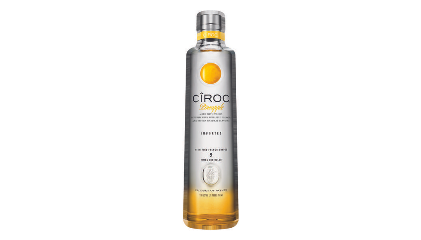 Order Ciroc Pineapple Vodka 750mL food online from Circus Liquor store, Santa Clarita on bringmethat.com