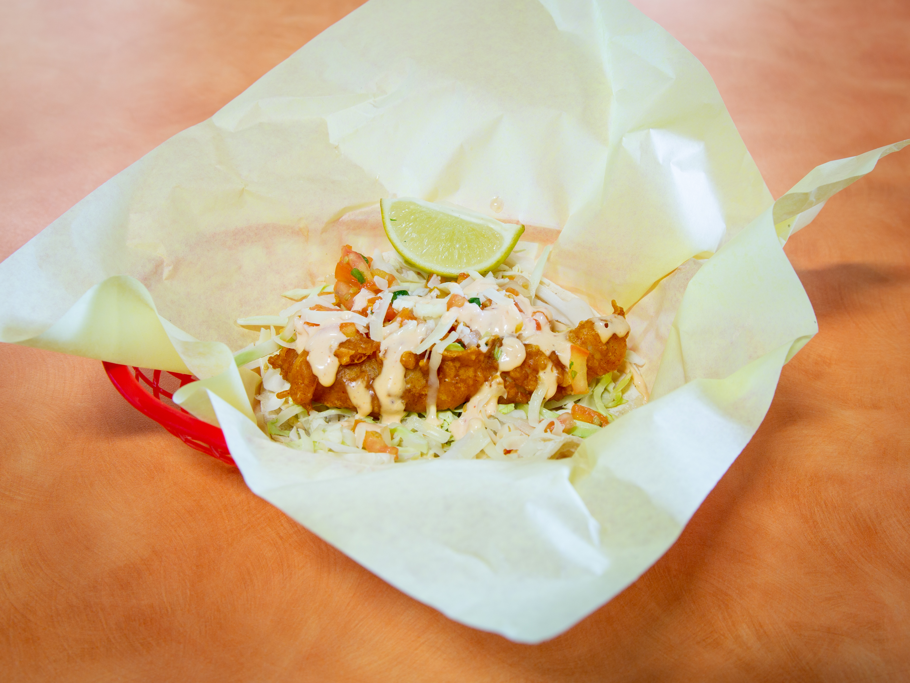 Order Beer Battered Fish Taco food online from Baja Burrito store, Redding on bringmethat.com