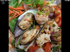 Order SA7. Seafood Salad food online from Teya Thai Restaurant store, Valley Village on bringmethat.com