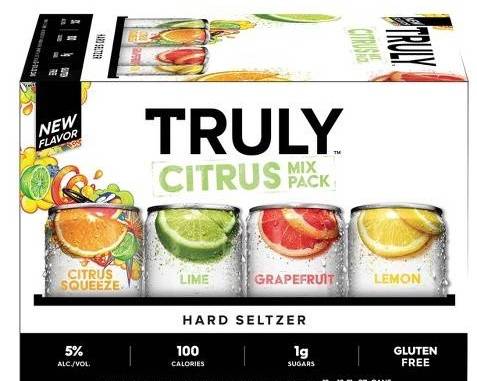 Order Truly Hard Seltzer Citrus Mix Pack - 12pk/12 fl oz Slim Cans(5%ABV) food online from Windy City Liquor Market store, El Cajon on bringmethat.com