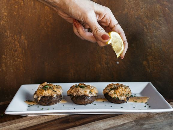 Order Crab Stuffed Mushrooms food online from Sedona Taphouse store, Colonial Heights on bringmethat.com