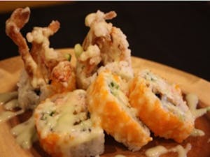 Order Soft Shell Crab Roll (5 pcs) food online from Kanbu Sushi Downtown store, Ann Arbor on bringmethat.com