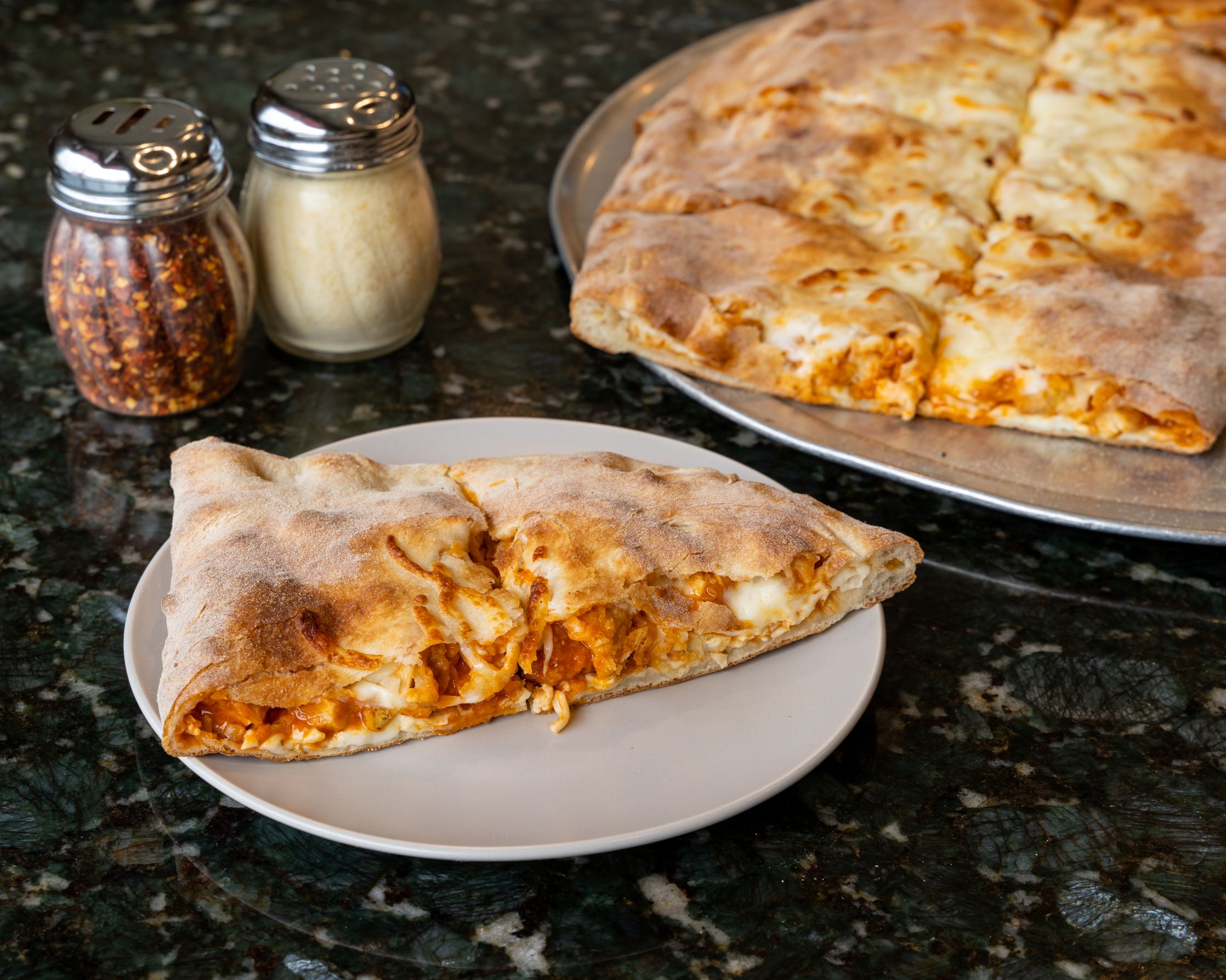 Order Buffalo Chicken Calzone  food online from Colombos Pizza & Cafe store, Reading on bringmethat.com