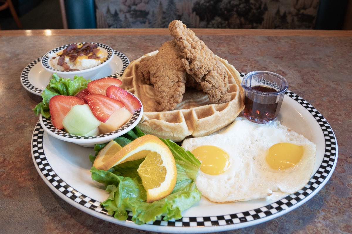 Order Chicken & Waffle & Eggs food online from Black Bear Diner store, Draper on bringmethat.com