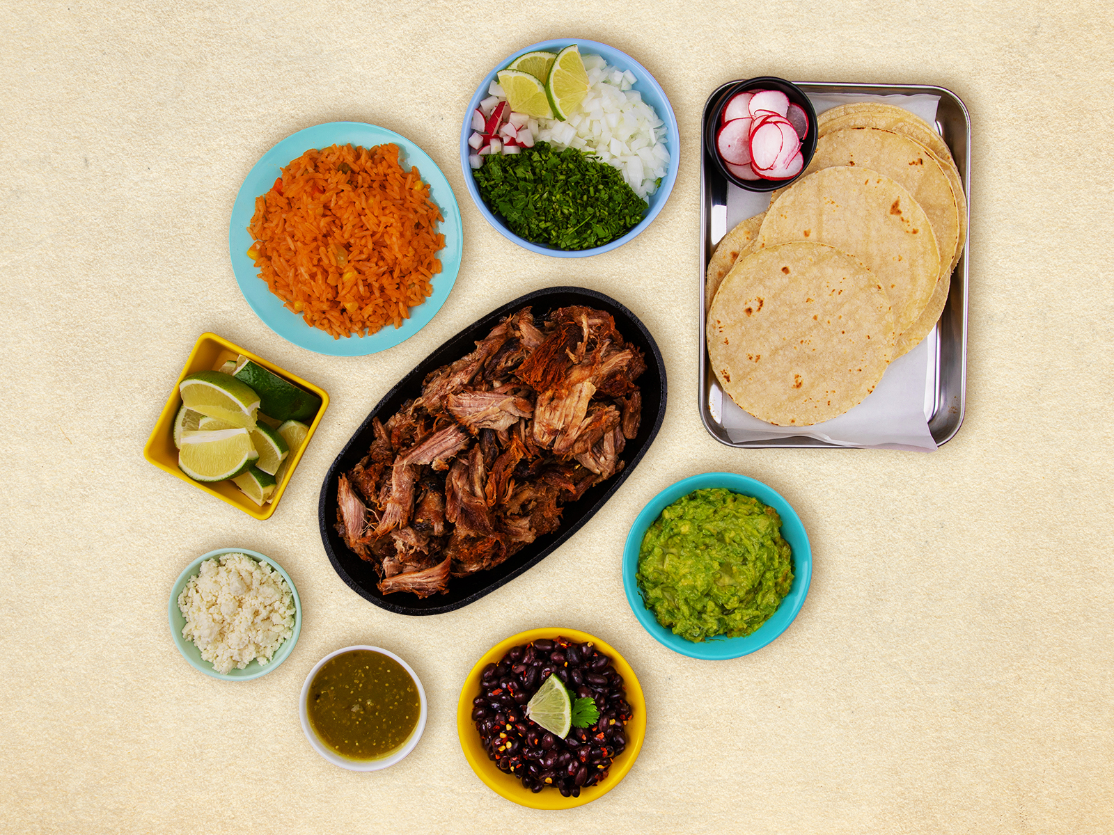 Order Carnitas Taco Kit food online from Taco Assembly store, Dallas on bringmethat.com