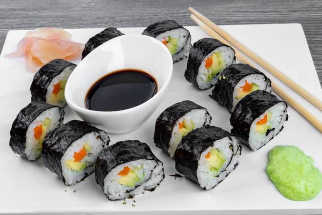 Order Smoked Salmon Avocado Sushi (GF) food online from Avocado Theory Express store, Tinley Park on bringmethat.com
