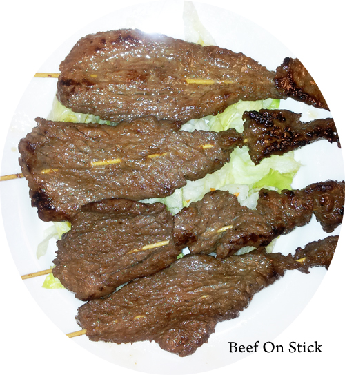 Order Beef on Stick ( 4 ) food online from Dao Kitchen #2 Asian Bistro store, Phoenix on bringmethat.com