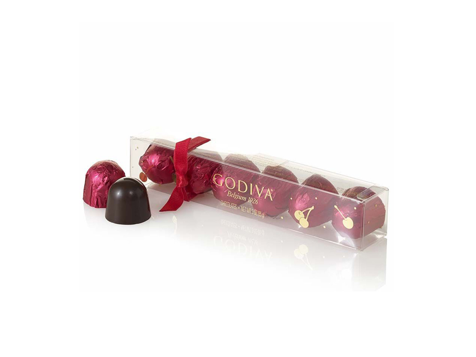 Order 605698 Chocolate Cherry Cordials, 6 Pieces food online from Godiva Chocolatier store, Minnetonka on bringmethat.com