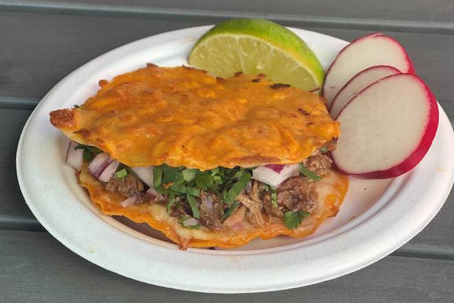 Order Mulita (Melted Cheese Taco Between Two Tortillas) food online from Teddy Red Tacos store, Whittier on bringmethat.com