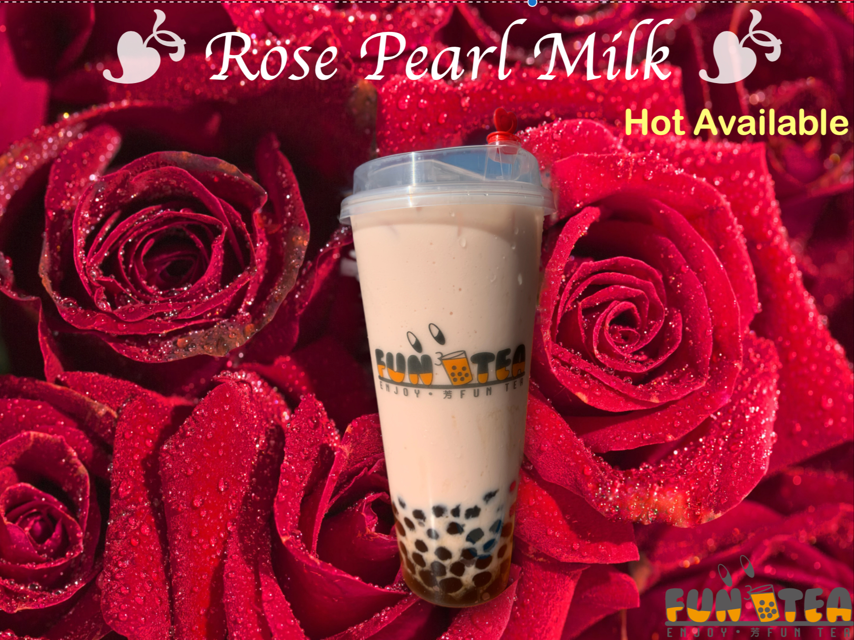 Order Rose Milk Tea food online from Funtea store, Louisville on bringmethat.com