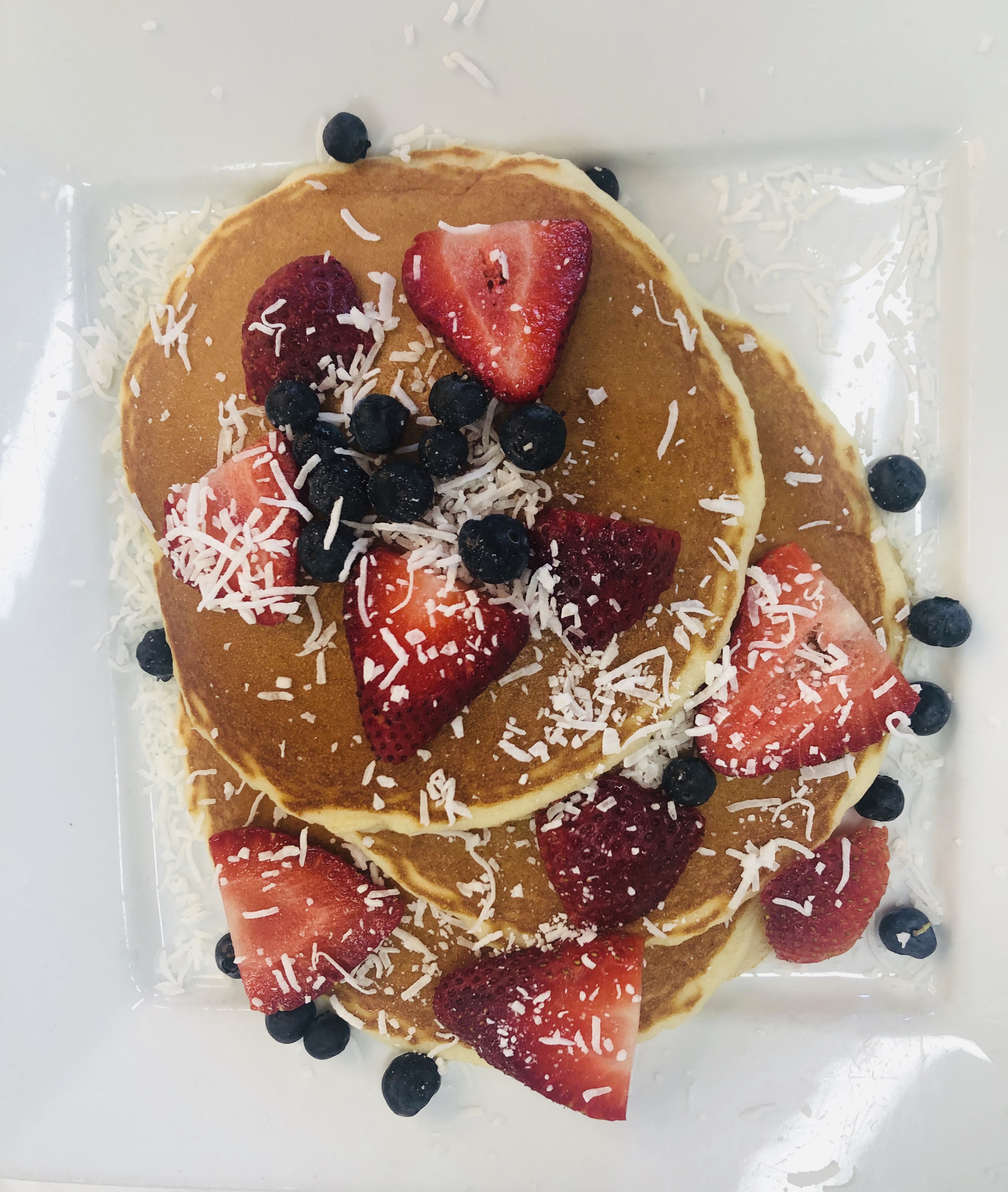 Order Blueberry and Coconut Pancakes food online from Nyack Diner store, Nyack on bringmethat.com