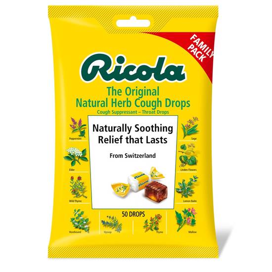 Order Ricola Cough Suppressant/Throat Drops Natural Herb (50 ct) food online from Rite Aid store, Mount Vernon on bringmethat.com