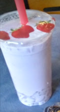 Order Strawberry Milk Tea food online from Café Bali store, Bloomington on bringmethat.com