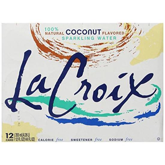 Order La Croix Coconut Sparkling Water Pack Of 12 food online from Deerings Market store, Traverse City on bringmethat.com