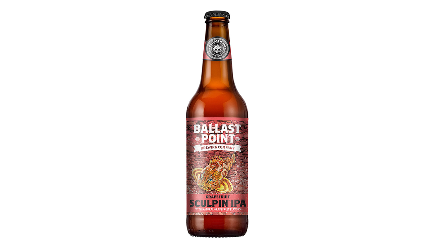 Order Ballast Point Grapefruit Sculpin IPA 6 Pack 12oz Cans 7.0% ABV food online from Robert Market store, Los Angeles on bringmethat.com