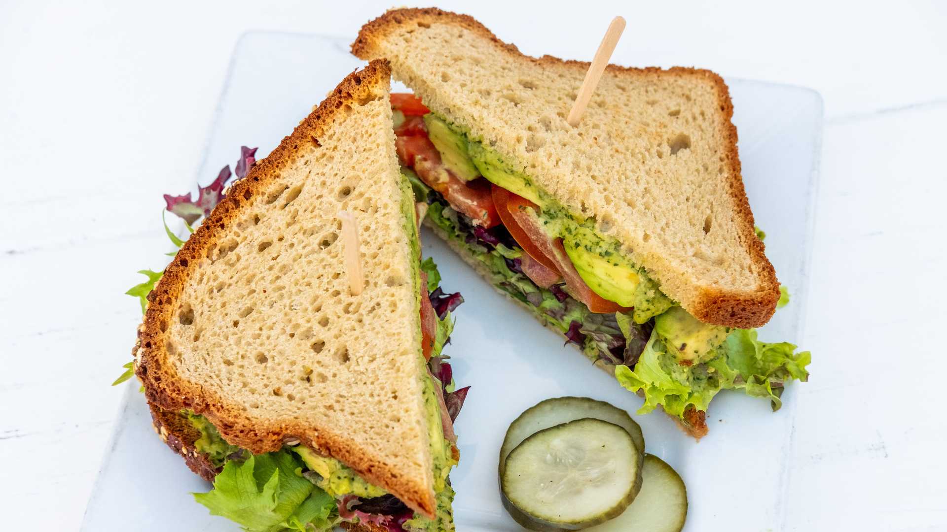 Order Vegetarian Chickpea Sandwich food online from Rustic Bakery store, Novato on bringmethat.com