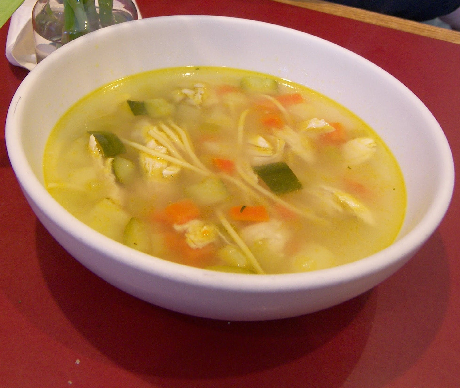 Order Chicken Noodle Soup - Soup food online from Pizza Station store, Katonah on bringmethat.com