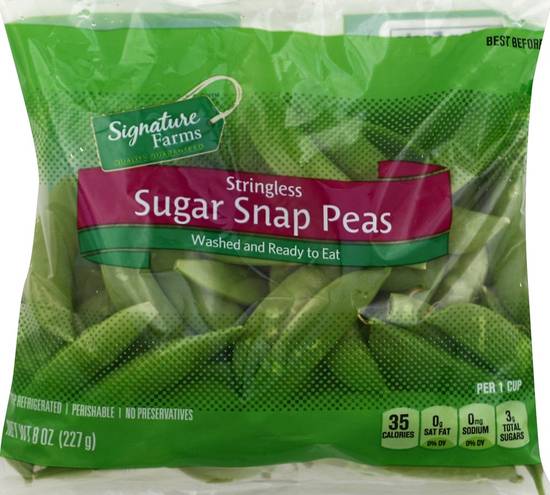 Order Signature Farms · Stringless Sugar Snap Peas (8 oz) food online from Albertsons store, Eugene on bringmethat.com