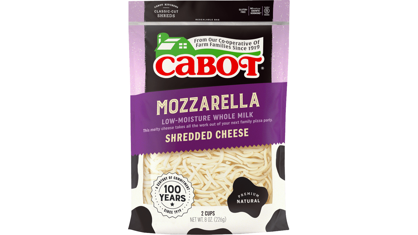 Order Cabot Mozzarella Whole Milk Shredded Cheese, 8 oz food online from Lula Convenience Store store, Evesham on bringmethat.com