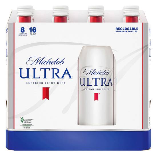 Order Michelob Ultra Beer, Superior Light - Pack Of 8 food online from Red Roof Market store, Lafollette on bringmethat.com