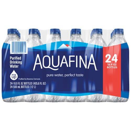 Order Aquafina Drinking Water - 16.9 oz x 24 pack food online from Walgreens store, Jasper on bringmethat.com