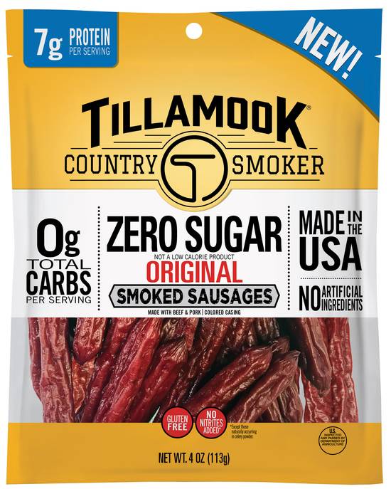 Order Tillamook Country Smoke Zero Sugar Smoked Sausages (4 oz) food online from Rite Aid store, Yamhill County on bringmethat.com