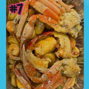 Order #7 Whole Pot (2 Crab Clusters, 16 Shrimp, 1 Lobster Tail) food online from Kracked Crab store, Beaverton on bringmethat.com