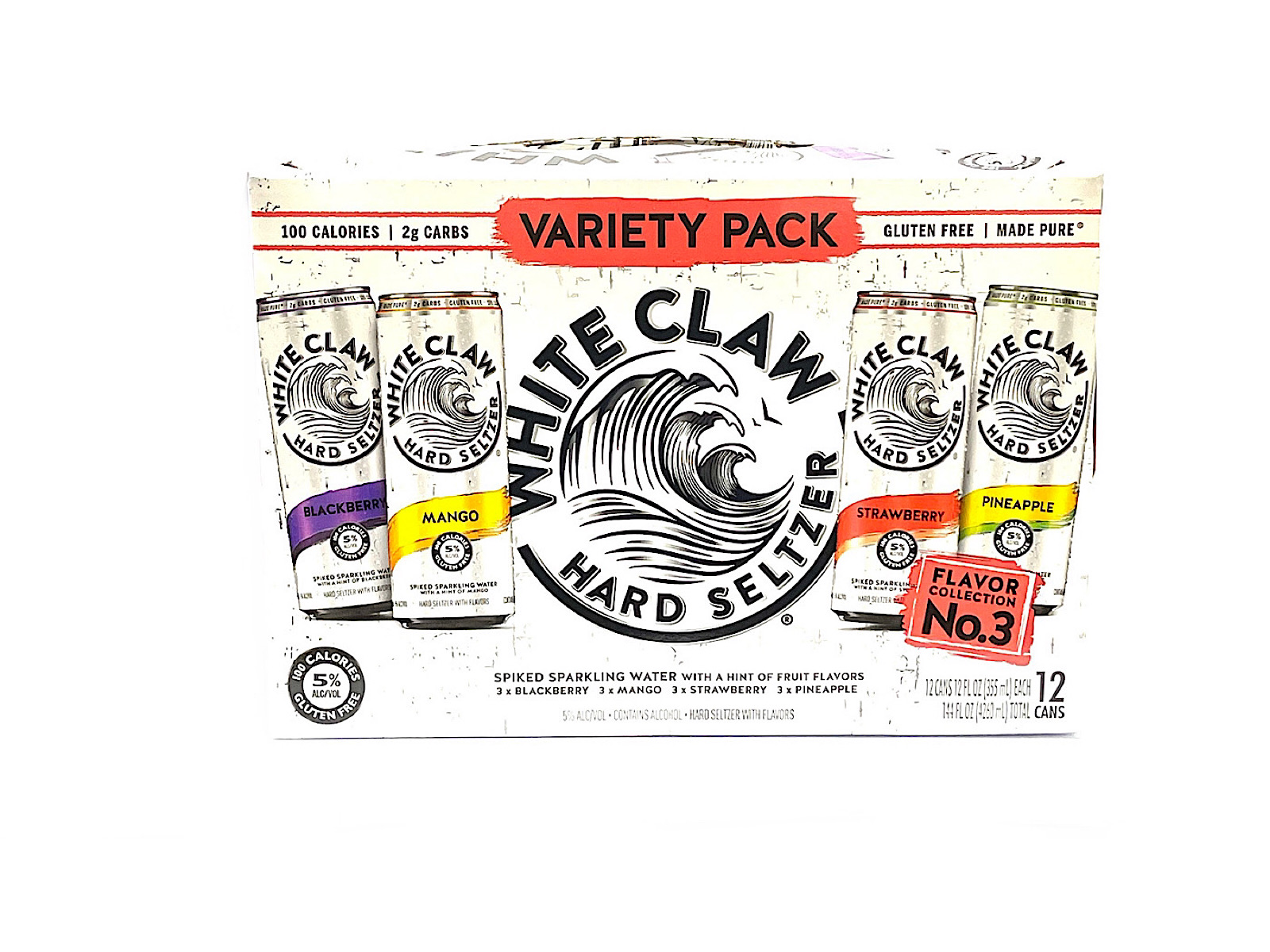 Order White Claw Variety Pack #3, 12 Pack Can food online from K-Town Beer & Wine Food Mart store, Los Angeles on bringmethat.com