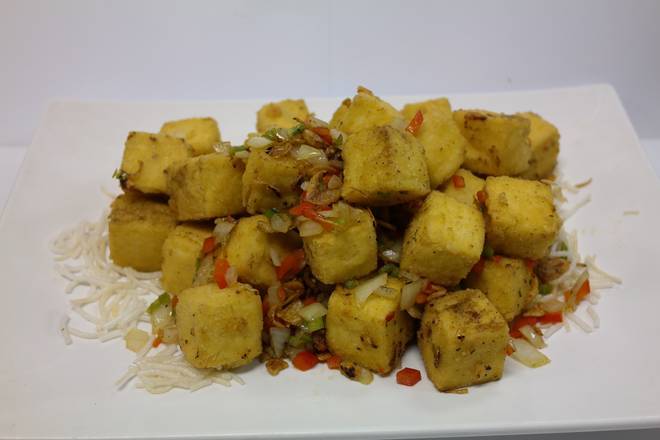 Order Salt and Pepper Crispy Tofu (椒盐豆腐) food online from Szechuan Gourmet store, Strongsville on bringmethat.com
