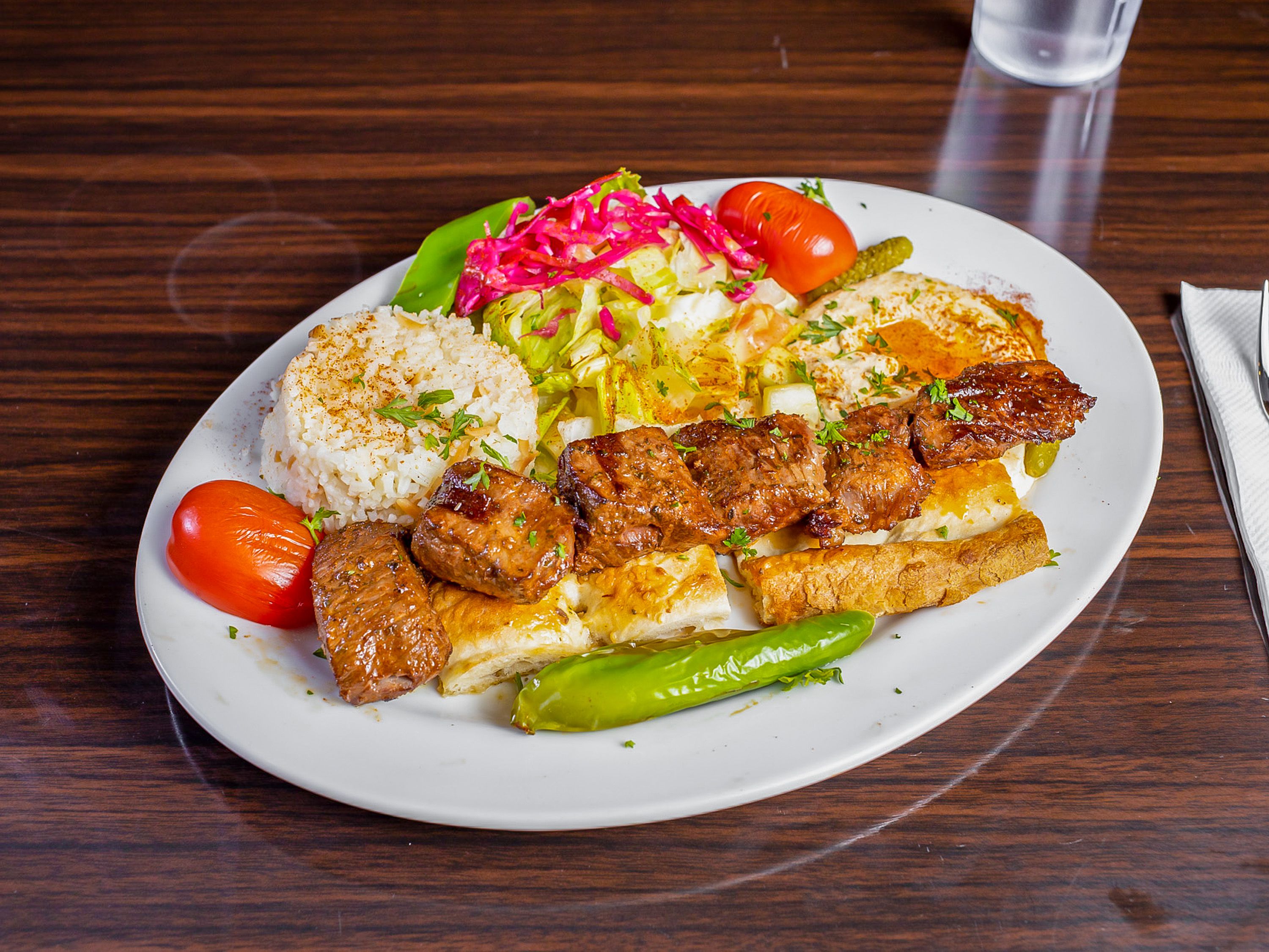 Order Lamb & Beef Gyros Plate food online from Geary Kebab House store, San Francisco on bringmethat.com