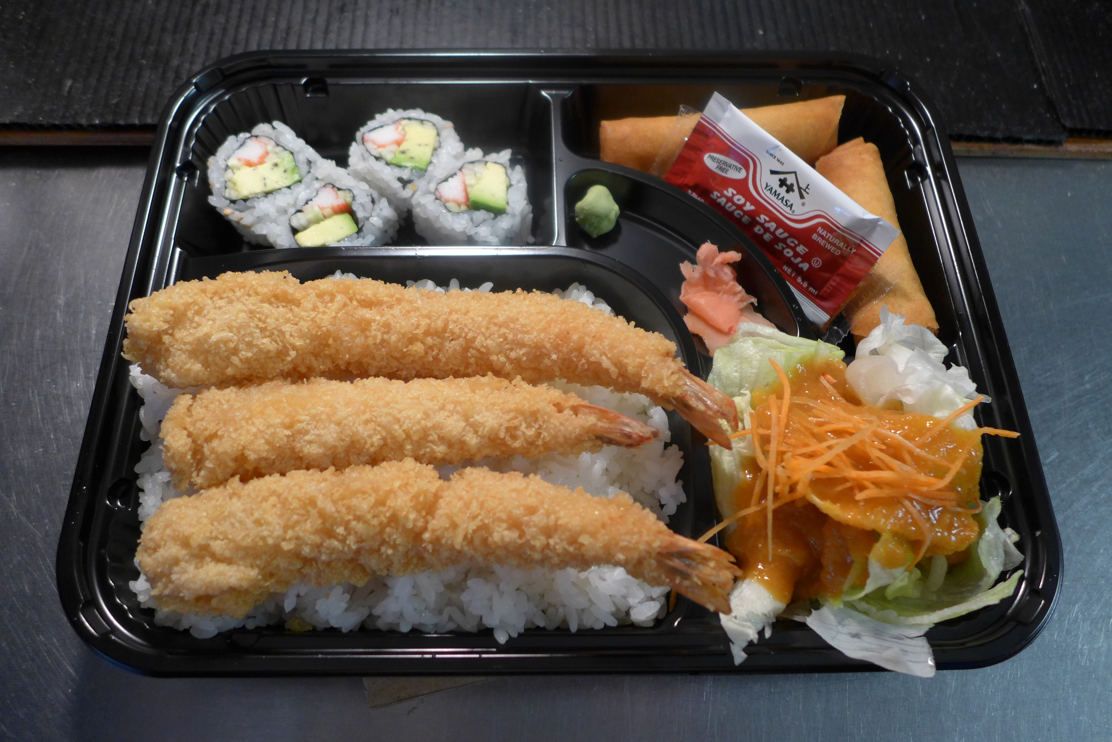Order Lunch Shrimp Tempura Bento food online from Tokyo Sushi store, Edison on bringmethat.com
