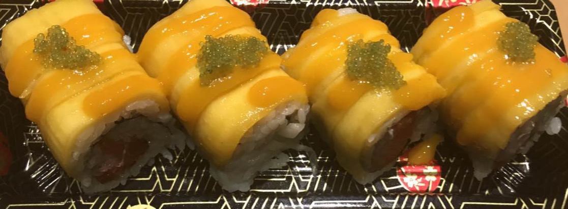 Order Golden Dragon Roll food online from Iron Sushi store, New York on bringmethat.com