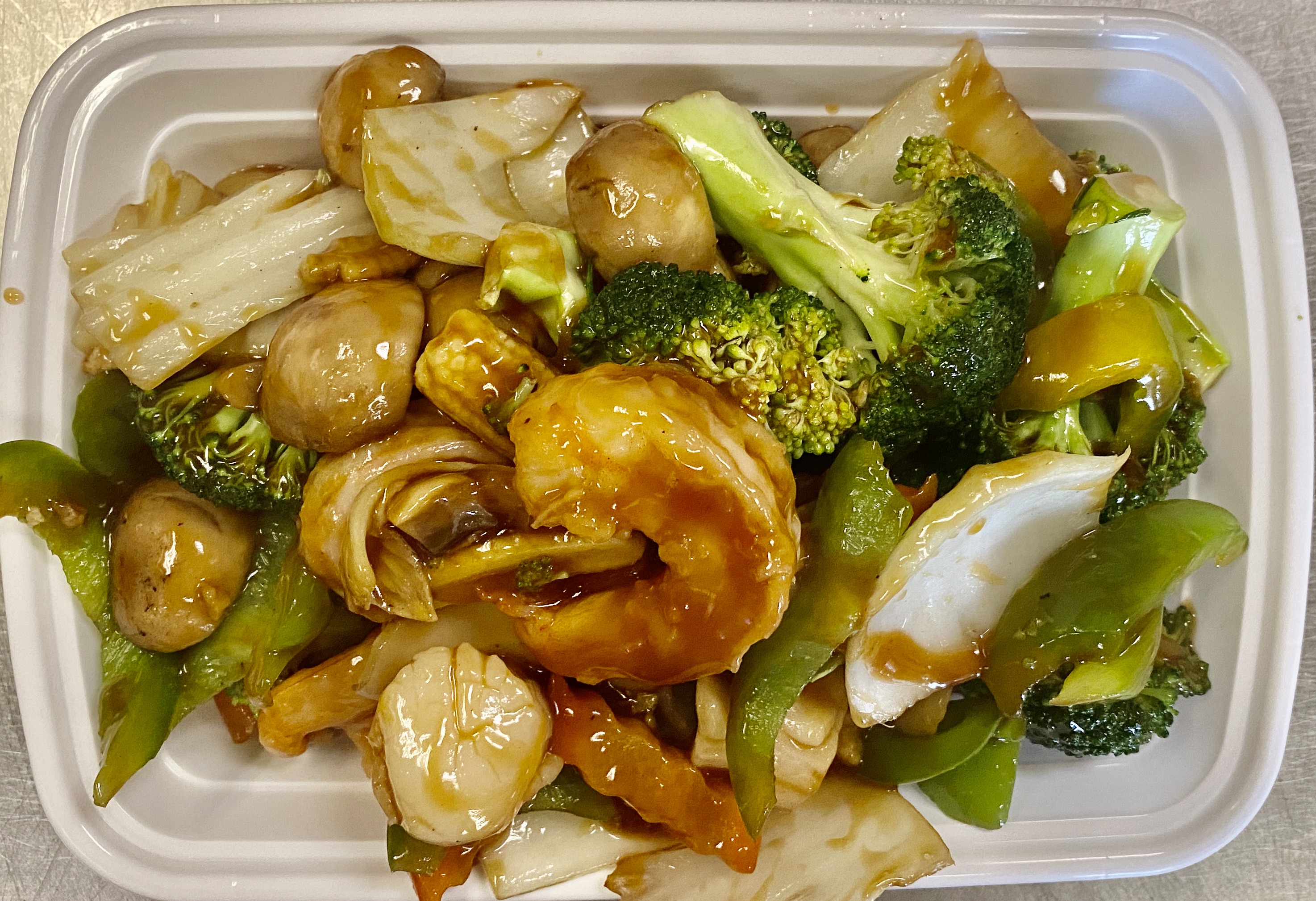 Order 76. Scallop and Shrimp with Mixed Vegetables food online from Tang's Wok store, Bedford Heights on bringmethat.com