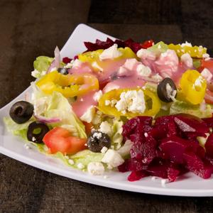 Order Small Greek Salad food online from Lucky Duck Pizza store, Waterford Township on bringmethat.com