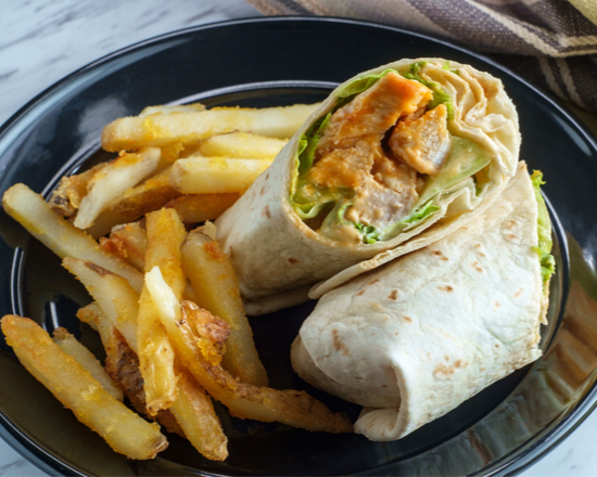 Order Chicken Wrap with Fries food online from The Salad Snob store, Fremont on bringmethat.com