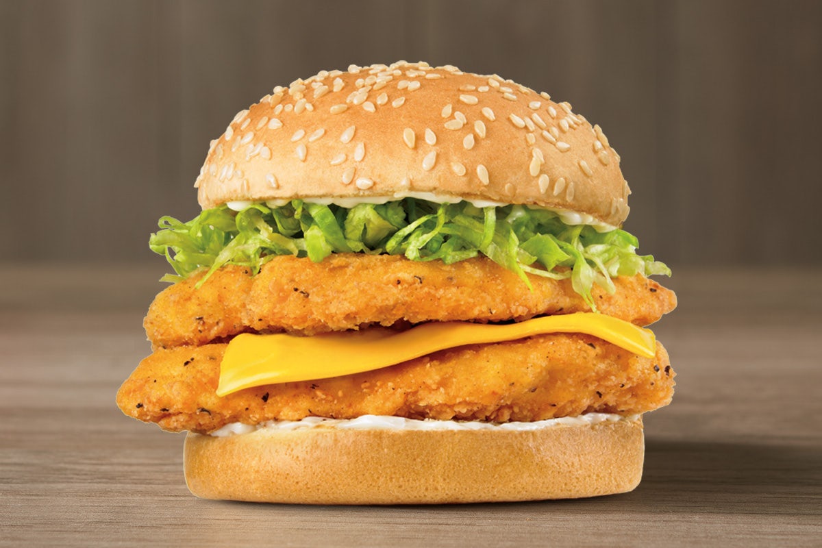 Order Spicy Chicken Double food online from Rallys Hamburgers store, Shelbyville on bringmethat.com